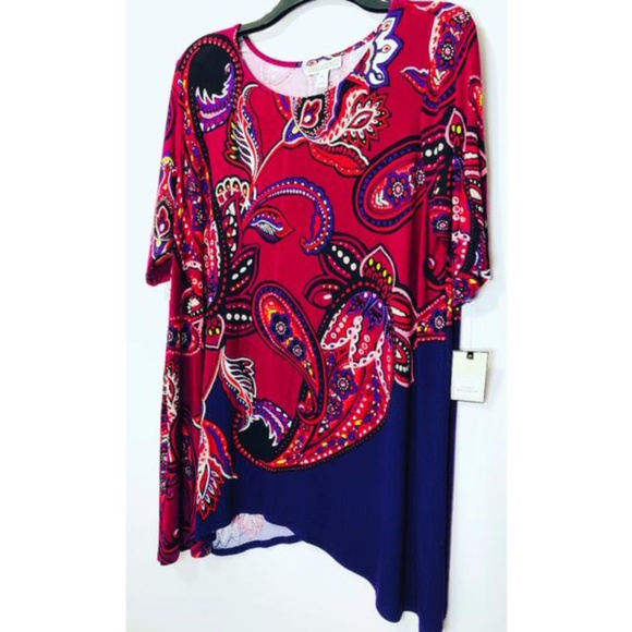 Women's Dana Buchman Paisley Pink Puple Tunic XXL - Picture 3 of 8